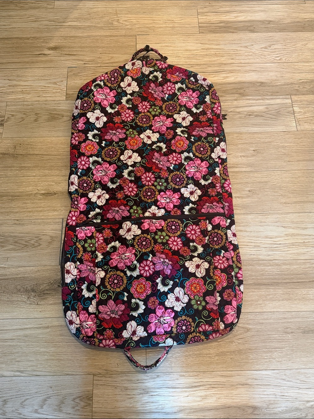 Vera Bradley Floral Quilted Hanging Garment Travel Bag